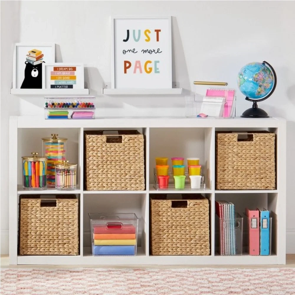Woven Seagrass Maize Medium Storage Basket with Handles - Brown